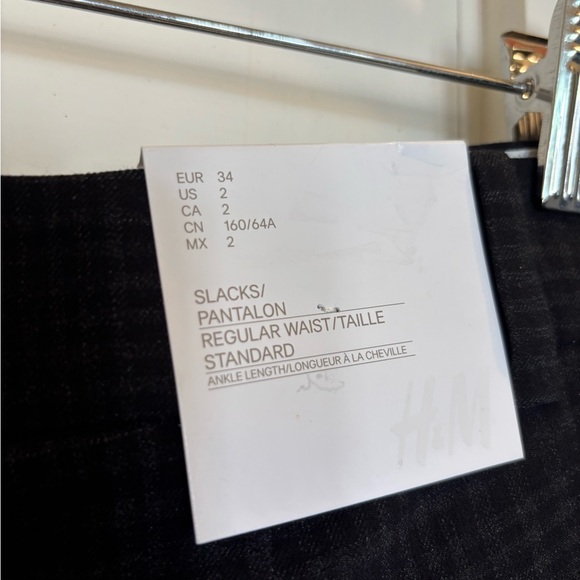 H&M black plaid checkered dress pants - Picture 4 of 8